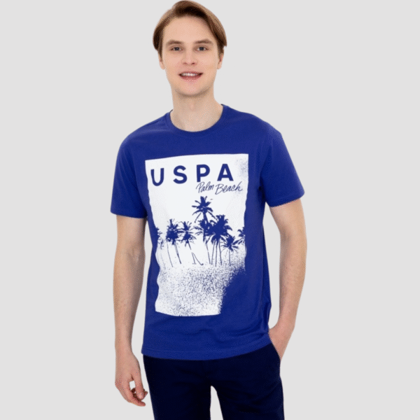 blue polo tshirt
