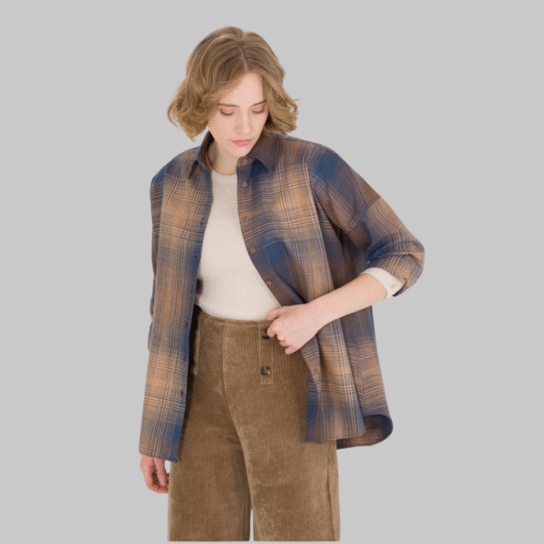 Women's Brown Long Sleeve Shirt