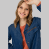 Women's Dark Blue Jean Shirt