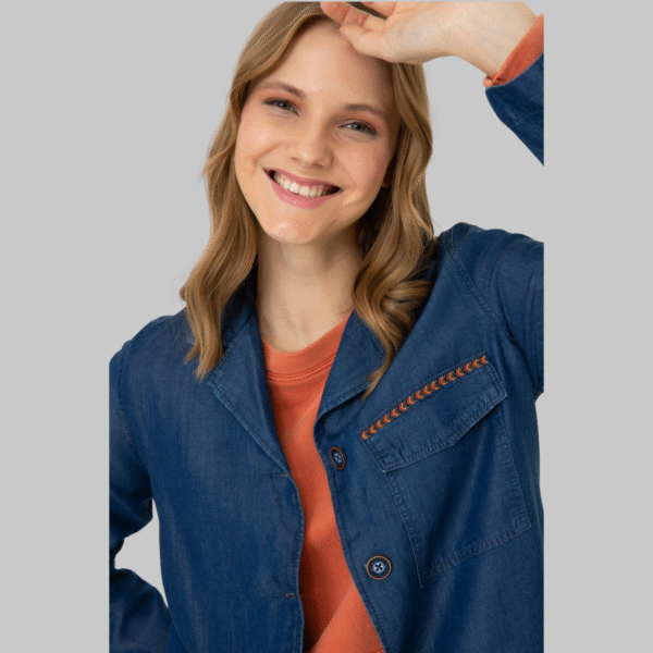 Women's Dark Blue Jean Shirt
