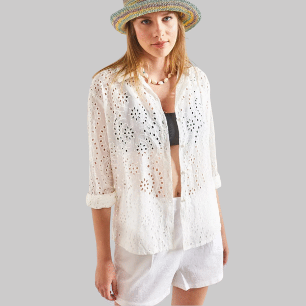 Bianco Lucci Women's Lace Shirt