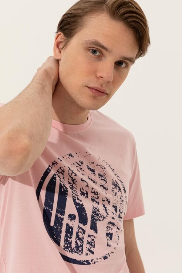 Men's Crew Neck Pink Tshirt
