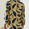 Bianco Luciadın Multi Patterned Folded Sleeve Shirt
