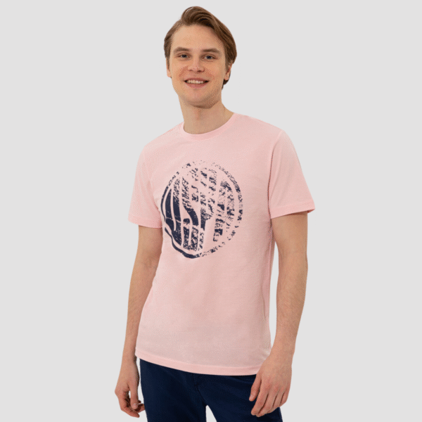 Men's Crew Neck Pink Tshirt
