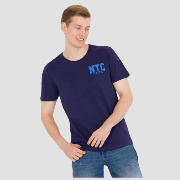 Men's Navy Blue Crew Neck T-Shirt
