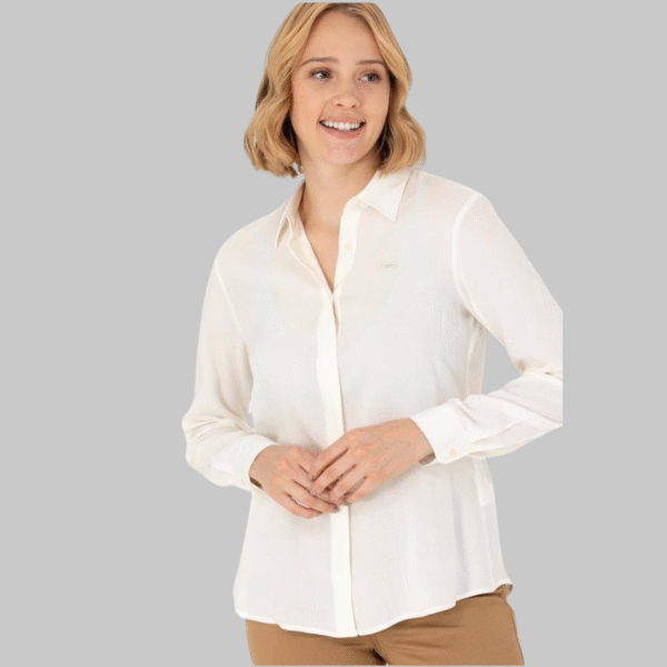 Women's Ecru Long Sleeve Shirt