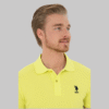 Men's Slim Fit Polo Collar  Pistachio Green Basic T-Shirt