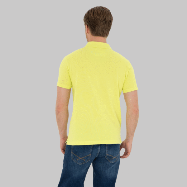 Men's Slim Fit Polo Collar  Pistachio Green Basic T-Shirt