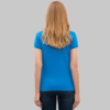 Women's Cobalt Blue Polo Neck T-Shirt Basic