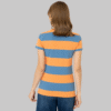 Women's Orange Polo Neck T-Shirt