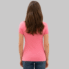 Women's Pink Basic Polo Neck T-Shirt