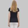 Women's Navy Blue Polo Neck T-Shirt Basic