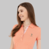 Women's Salmon Basic Polo Neck T-Shirt