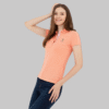 Women's Salmon Basic Polo Neck T-Shirt