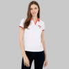 Women's White Polo Neck T-Shirt