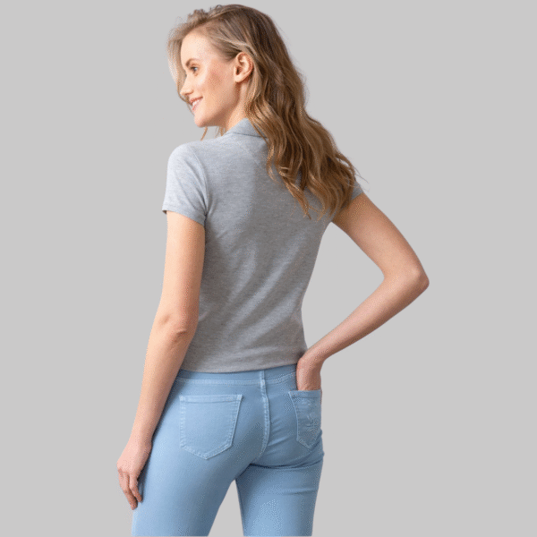 Women's Grey Melange Basic T-Shirt