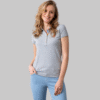 Women's Grey Melange Basic T-Shirt