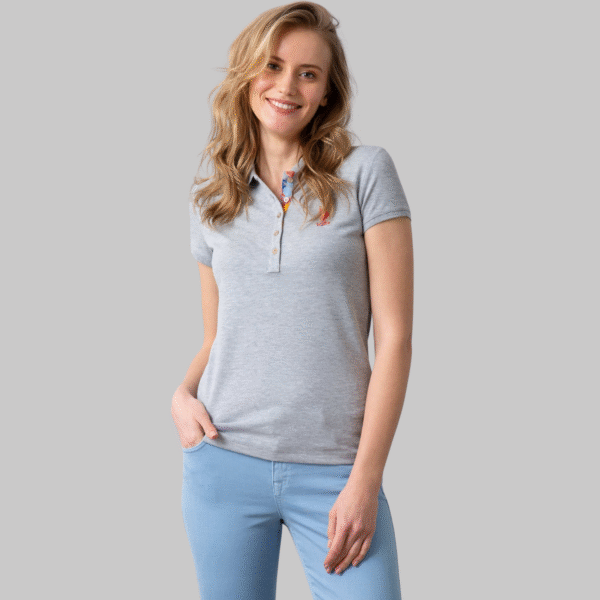 Women's Grey Melange Basic T-Shirt