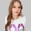 Women's White Crew Neck T-Shirt