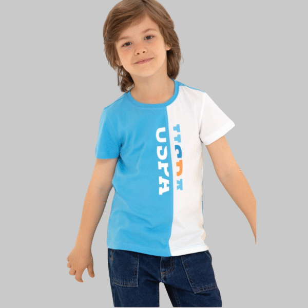 Kids Turquoise Crew Neck T-Shirt