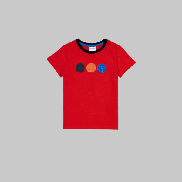 Boy's Red Crew Neck T-Shirt