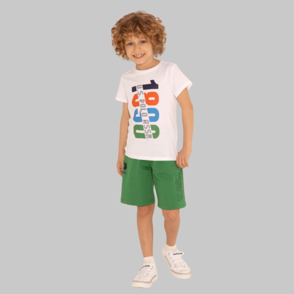 Boy's White Crew Neck T-Shirt