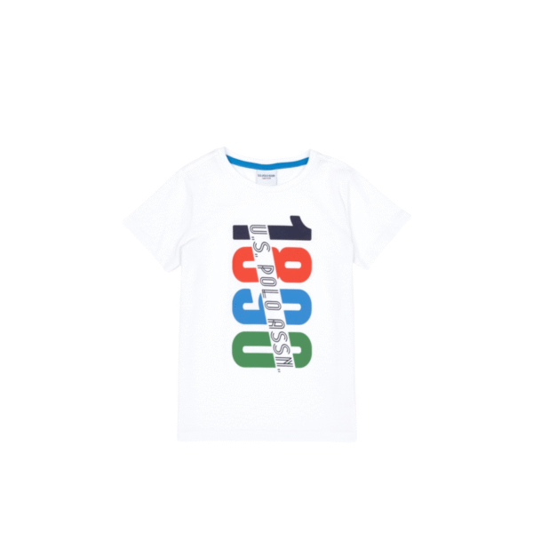 Boy's White Crew Neck T-Shirt