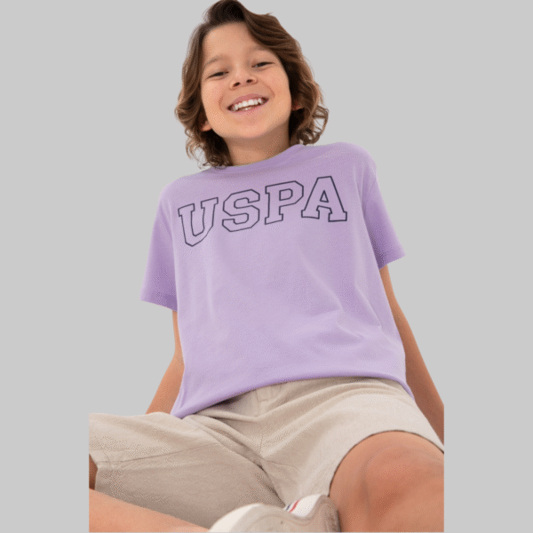 Boy Lilac Basic Crew Neck T-Shirt