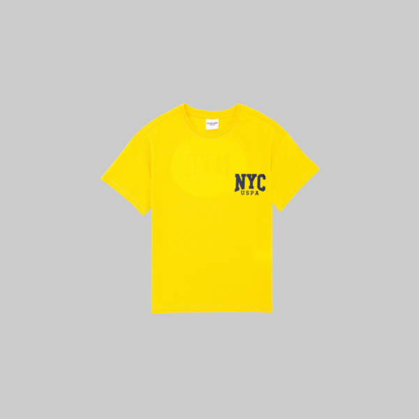 Boy Yellow Oversize Crew Neck T-Shirt