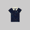 Boy Navy Blue Polo Neck T-Shirt