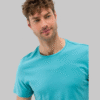Blue Slim Fit Printed Crew Neck T-Shirt