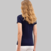 Women's Navy Blue Polo Neck T-Shirt Basic