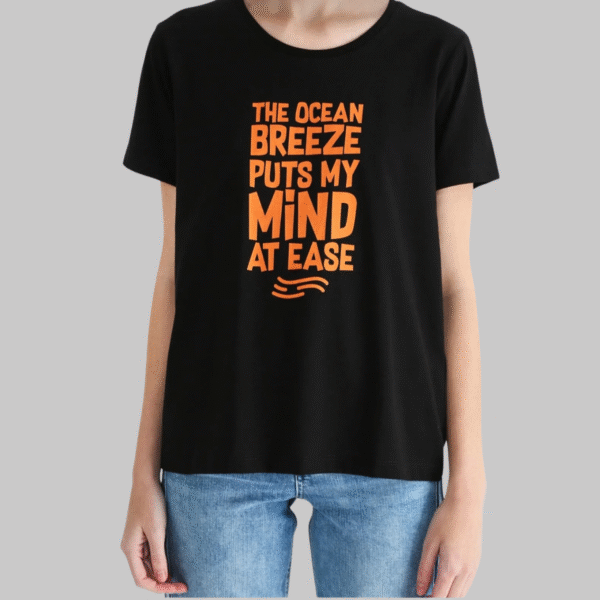 Aeropostale Crew Neck Printed Black Women  T-shirt Nomi