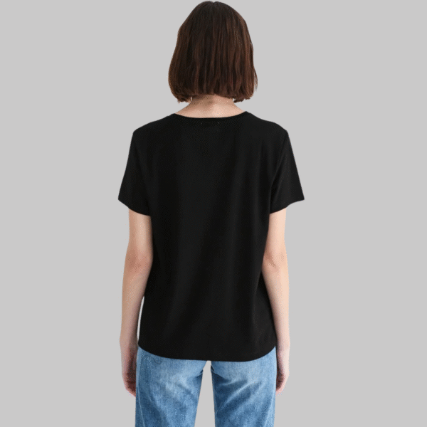 Aeropostale Crew Neck Printed Black Women  T-shirt Nomi
