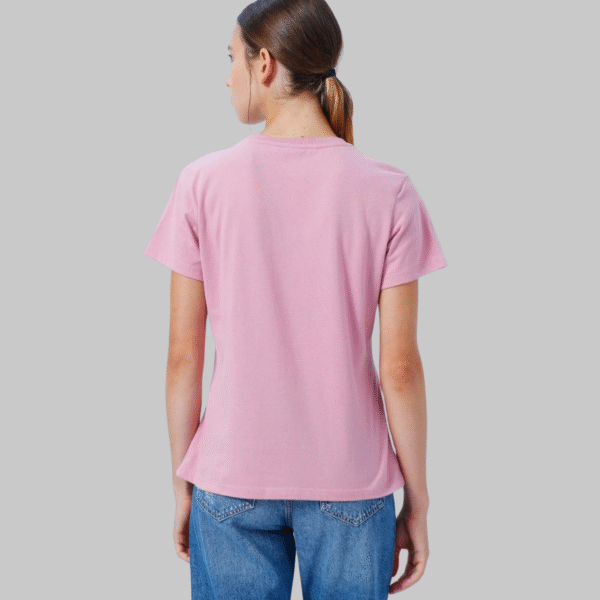 Aeropostal Crew Neck Embroidered Pink Women's T-shirt