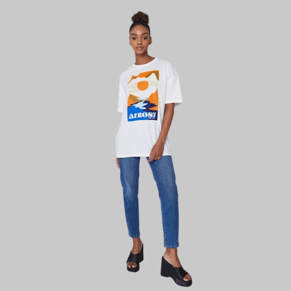 Aeropostal Crew Neck white Women's T-shirt