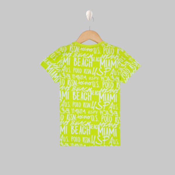 Boys Peanut Green Crew Neck T-Shirt