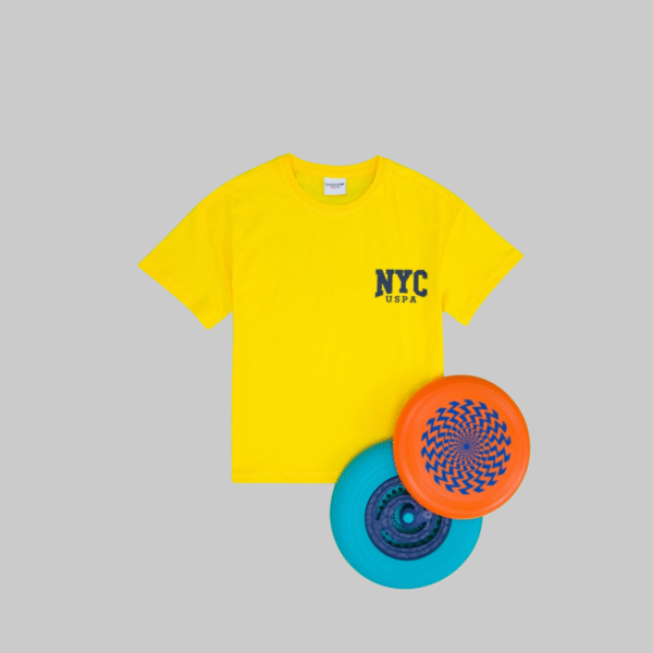 Boy Yellow Oversize Crew Neck T-Shirt