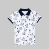 Boy's White Polo Neck T-Shirt