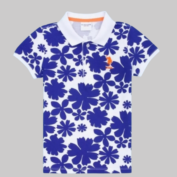 Boy's Blue Polo Neck T-Shirt