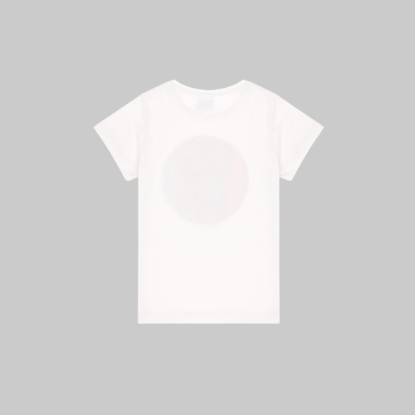 Girls Ecru Crew Neck T-Shirt
