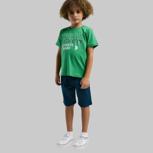 Boy's Green Bermuda Suit