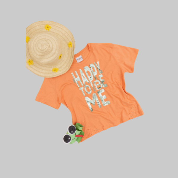 Girl Salmon Crew Neck T-Shirt