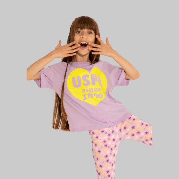 Girl Lilac Crew Neck T-Shirt