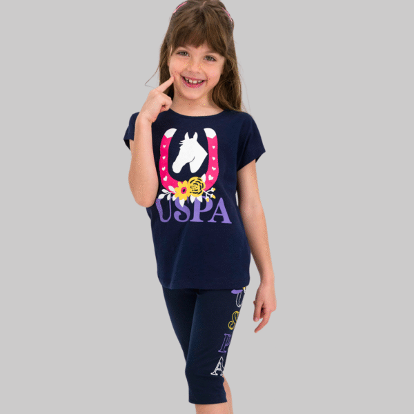 Girl Navy Blue Pajama Set