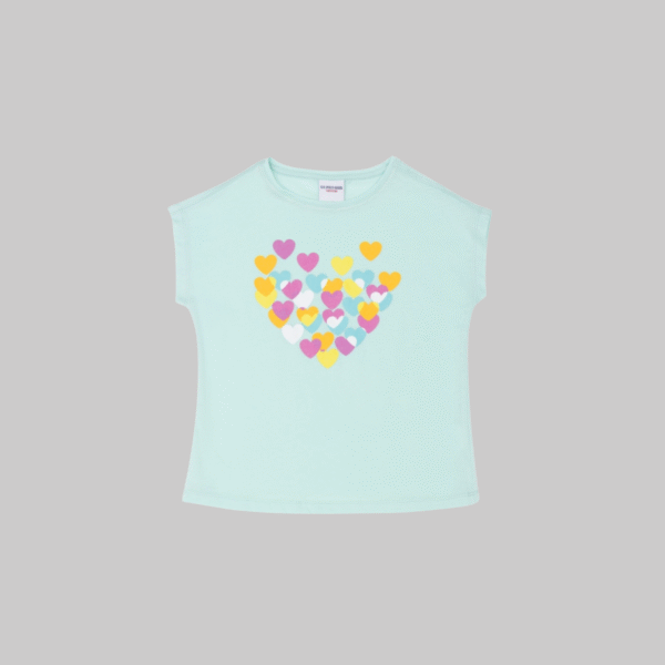 Girl's Water Green T-Shirt