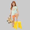 Girl's Water Green T-Shirt