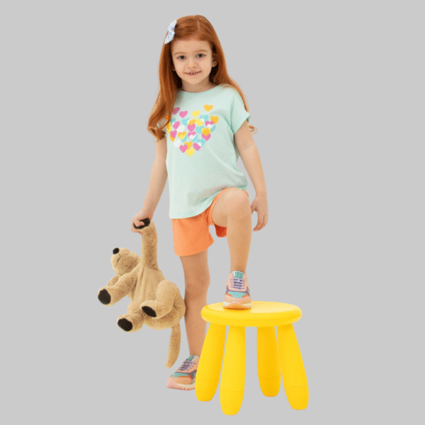 Girl's Water Green T-Shirt
