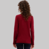 Women's Claret Red Basic Polo Neck Sweatshirt