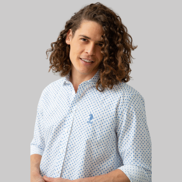 Men's White Long Sleeve Shirt
